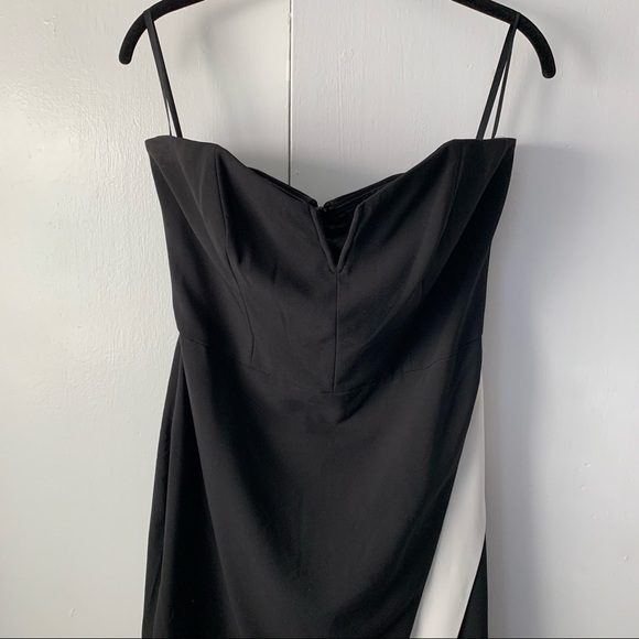 Bebe Strapless Asymmetrical Dress Sz 12 - Picture 4 of 9